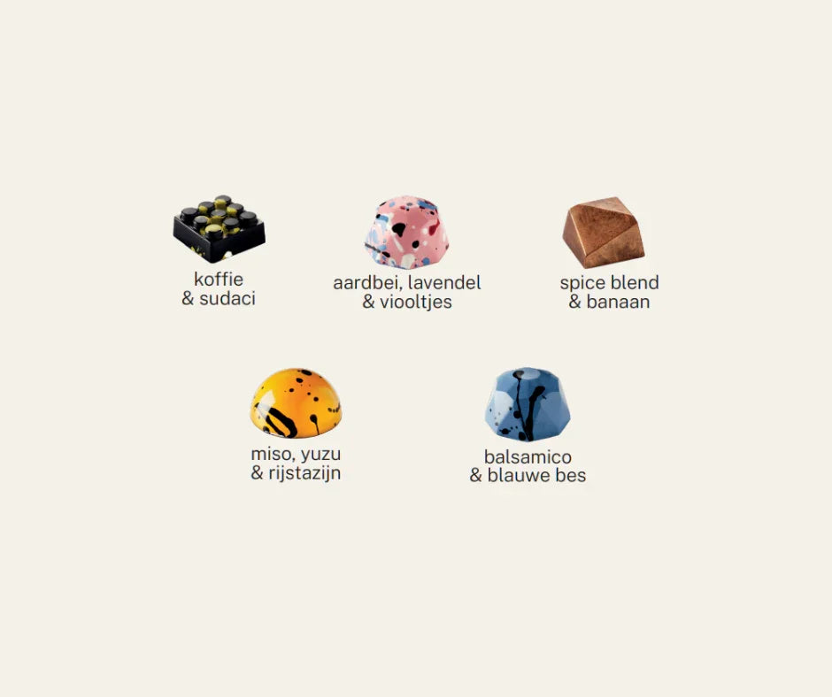 5 tasty chocolates for with the coffee