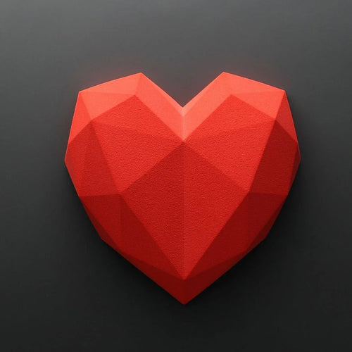 Heart chocolate cake