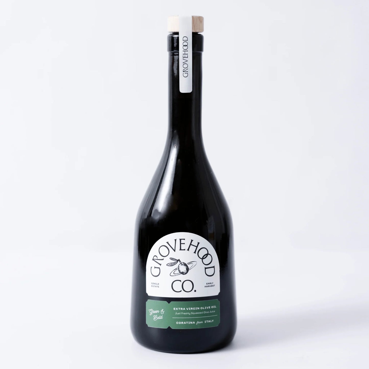 Grovehood Collective Italian extra virgin olive oil bottle