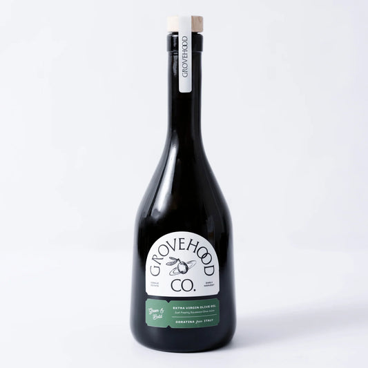 Grovehood Collective Italian extra virgin olive oil bottle