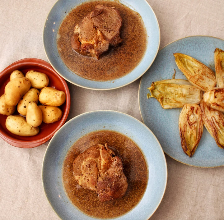 Procureur, aardappelen & witlof