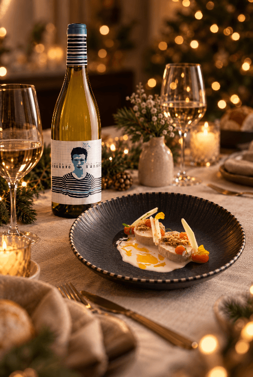 Bijpassende wijn voor het voorgerecht van het feestdagenmenu