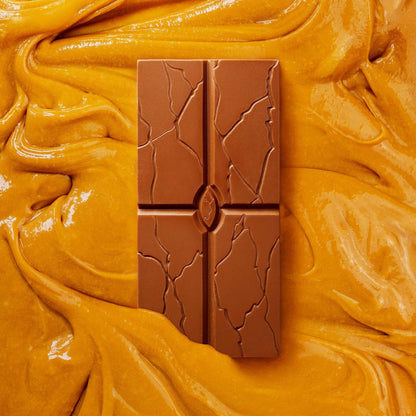 Milk chocolate with caramel & lava salt 