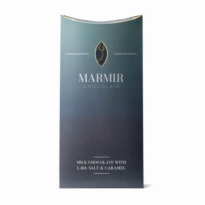 Milk chocolate with caramel & lava salt 