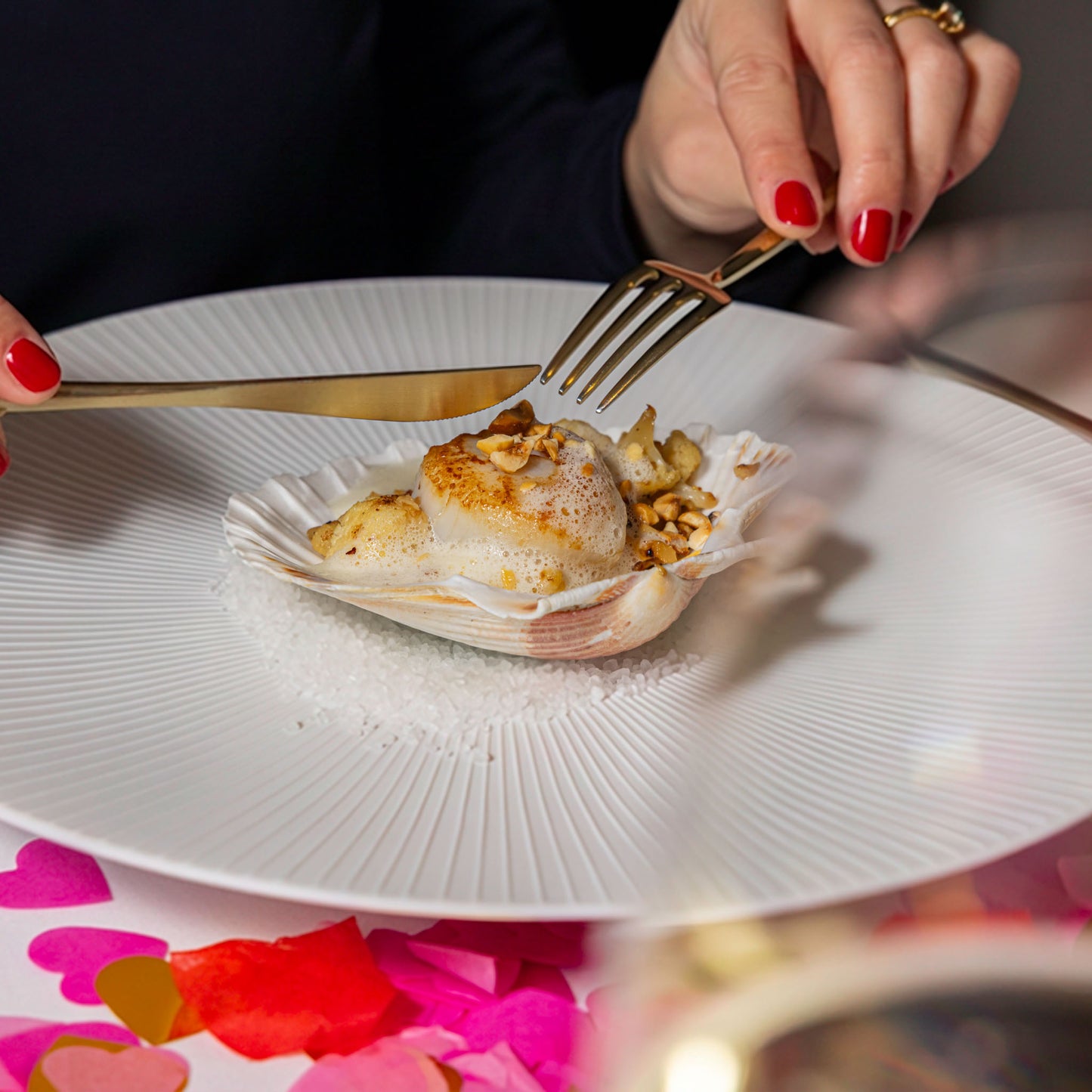 4-course Valentine's menu 