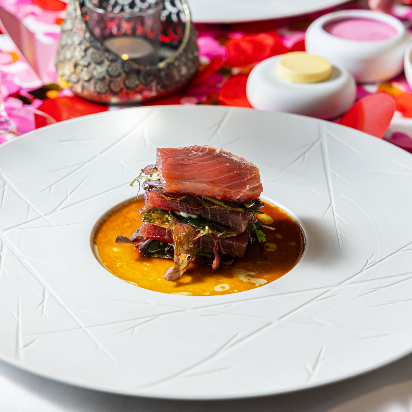 4-course Valentine's menu 