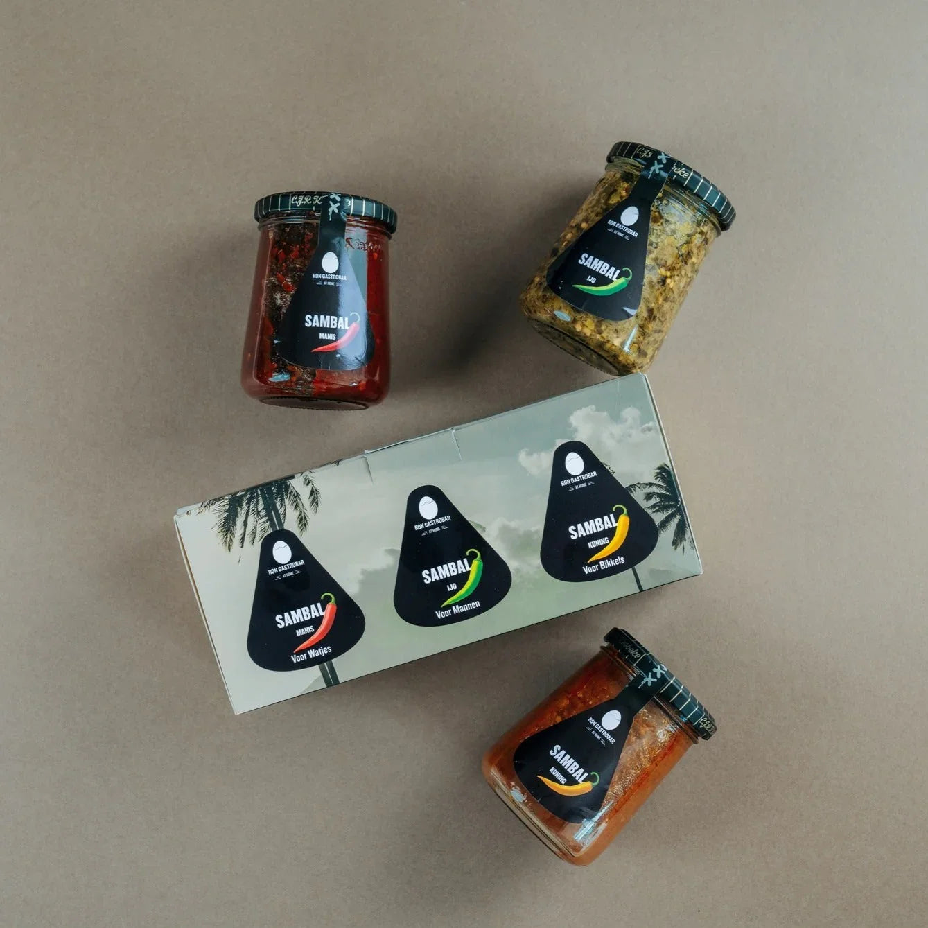 Huisgemaakte Sambal - 3 potjes