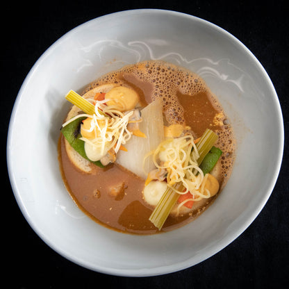 Spring menu - Duck and fish soup 
