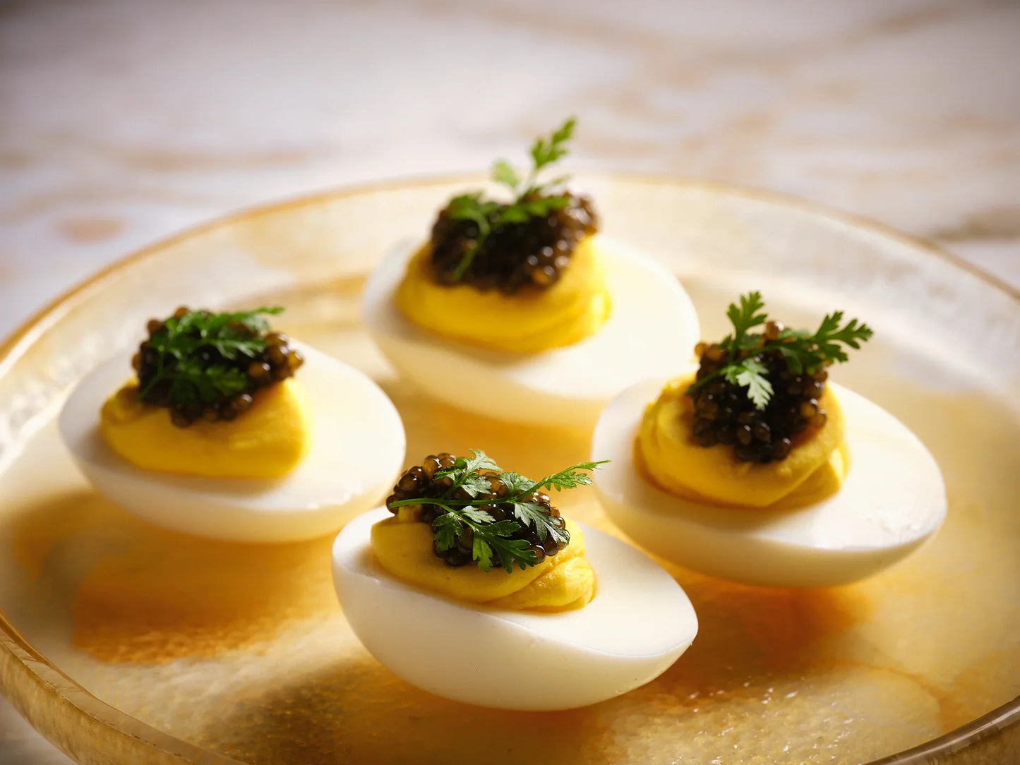 Marigold Egg with Caviar (4 pieces) 